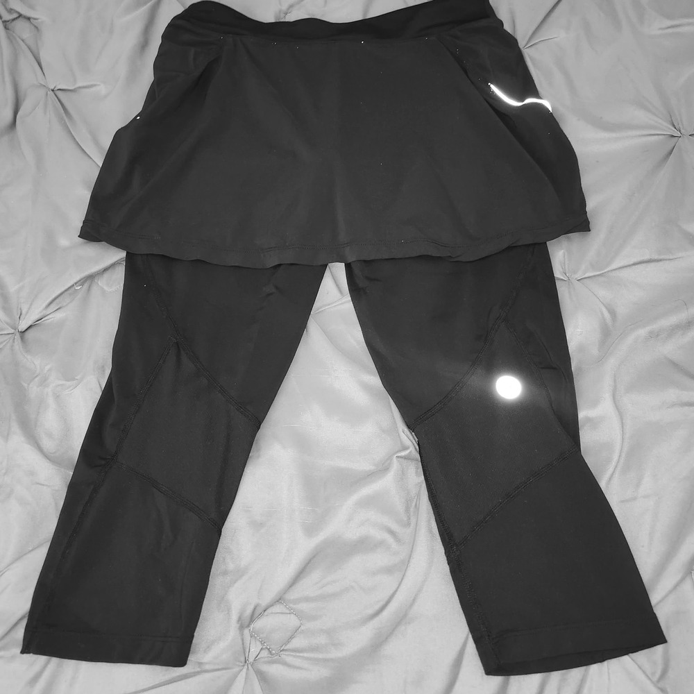 Marmot Womens Black Skapri Skirted Leggings 2-in-1 Running Hiking XS Reflective